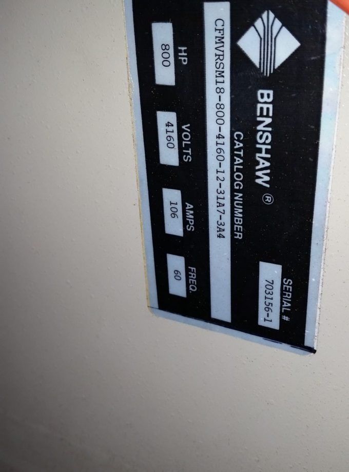 BENSHAW 800 HP Soft Starter