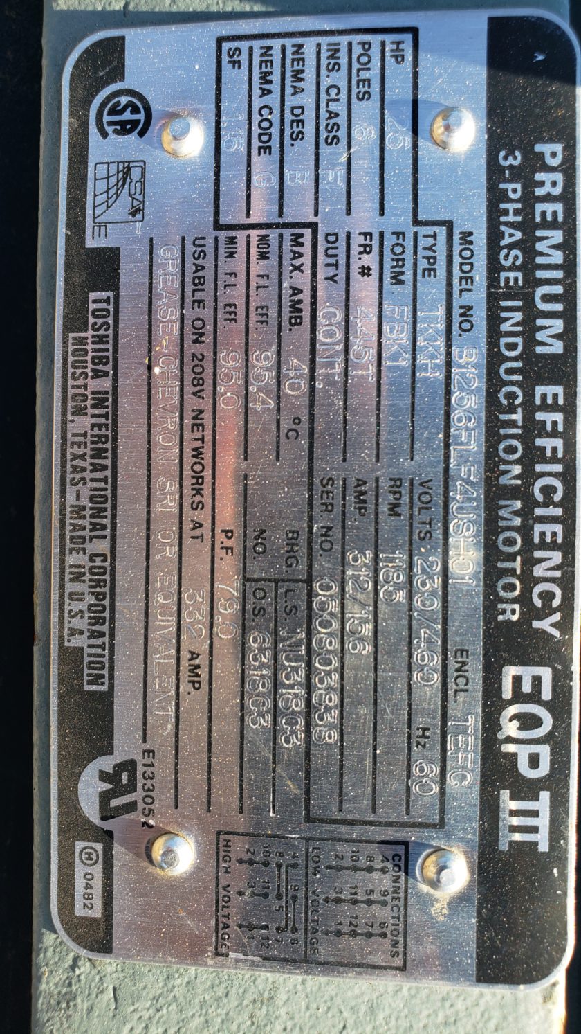 Toshiba 125 HP, 1200 RPM - Image 3